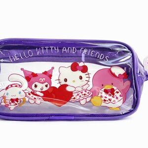 Purple Hello Kitty and Friends Clear Pouch